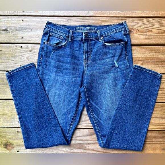 Old Navy Curvy Profile Mid Rise Dark Wash Jeans - Women’s size 12 long - Picture 1 of 9